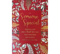 Cherry Orchard Someone Special Christmas Card, Red with Gold Foil Text, Luxury Festive Foliage Design, Holiday Thank You Greeting