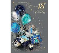 Cherry Orchard Son 18th Birthday Card, from the Grayson range, Balloons and Gifts, complete with envelope