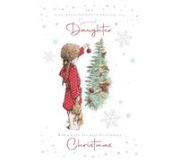 Cherry Orchard 'Special Daughter' Christmas card, Artistic juvenile design, complete with envelope, and finished with foil detailing.