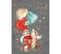 Cherry Orchard Special Friend Christmas Card, Beautiful modern design from the Gorgeous Grace/Grayson range, from Printed on a luxury Grey card, with gold foil text and finishes.