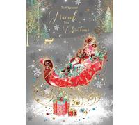 Cherry Orchard Special Friend Christmas Card from Artistic Sleigh with Gifts design from the Gorgeous Grace range, Comes complete with gold envelope.