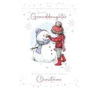 Cherry Orchard 'Special Granddaughter' Christmas card, Artistic juvenile design, complete with envelope, and finished with foil detailing.
