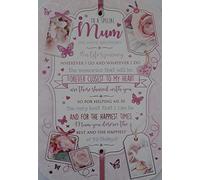 Cherry Orchard Special Mum Female Birthday Card - Pink Flowers, Cake and Heartfelt Verse - For Her - Pink Foil Finish (CO-ML091)