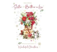 Cherry Orchard | Special Sister & Brother-in-Law Christmas Card | Festive Floral & Gift Design | Luxury Insert & Sentimental Verse | Large Size