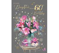 Cherry Orchard Stunning Daughter 60th Birthday Card with Gold Foil Detail and Gold Envelope from (EL409), from Gorgeous Grace Range