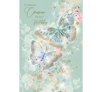 Cherry Orcahrd 'To a Special Cousin' Birthday card, from the Gorgeous Grace range, comes complete with gold envelope