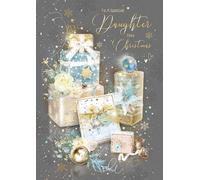 Cherry Orchard 'To a Special Daughter This Christmas' Christmas Card - Stunning Luxury Card for Christmas with Elegant Present Design - Grace Range - Comes with Gold Envelope 173 x 247 mm
