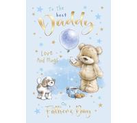 Cherry Orchard | To The Best Daddy Father's Day Card | Cute Father's day card for Daddy| Cute Teddy Bear Design - Gold Foil Finish | Complete with Envelope