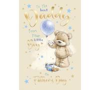 Cherry Orchard | To The Best Daddy Father's Day Card | Cute Father's day card for Daddy from Your Little Boy| Cute Teddy Bear Design - Gold Foil Finish | Complete with Envelope