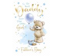 Cherry Orchard | To The Best Daddy Father's Day Card | Cute Father's day card for Daddy from Your Little Girl| Cute Teddy Bear Design - Gold Foil Finish | Complete with Envelope