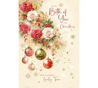 Cherry Orchard | To the Both of You this Christmas | Christmas Card for the Both of You | Gorgeous Festive Floral Design - Red Roses & Holly| Elegant Foil Finish