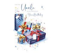 Cherry Orchard Uncle Happy Birthday Card, Stylish Uncle Birthday card from complete with Envelope