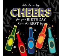 Cherry Orchard Vibrant Male Happy Birthday Cards for Him, finished with Cold Foil and Embossing (CHEERS)