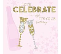 Cherry Orchard Vibrant & Stylish Luxury range of Ladies Birthday Cards, from the Queen of Hearts range, complete with Envelope (PROSECCO)