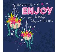 Cherry Orchard Vibrant & Stylish Luxury range of Ladies Birthday Cards, from the Queen of Hearts range, complete with Envelope (FLORAL)