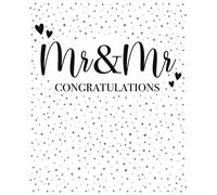 Cherry Orchard Wedding Day Mr & Mr Card Sleek Black Foil Design