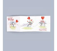 Cherry Orchard Wife Birthday Card Unique Folding Card with Silver Foil Detail and Silver Envelope