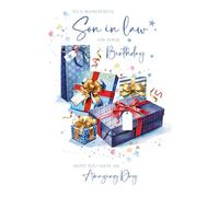 Cherry Orchard Wonderful Son In Law Birthday Card, Luxury Card with Modern Design & sentimental verse from