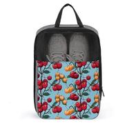 Cherry Pattern Shoe Bag Travel Shoe Organizer Water-Resistant Shoe Pouch with Zipper Sneaker Dust Bag, gray, One Size, Modern