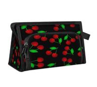 Cherry Pattern Travel Toiletry Bag for Women Men Girls Boys Cherry Multifunctional Makeup Pouch Bag Wash Toiletries Cosmetic Organizer Shower Bag