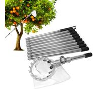 Cherry Picker Tool Extendable Long Handle Stainless Steel Catcher Basket | Orange picker rod tool for berries, mango, cherries, oranges, avocados, peaches, walnuts, pine nuts and