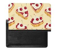 Cherry Pie PU Leather Passport Covers RFID Blocking Wallet Holder with Card Protector Slot Travel Accessories