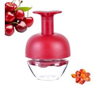 Cherry Pitter - 4-Hole Stainless Steel Fruit Corer 15.5x10cm | Multi-Fruit Pit Remover with Cleaning Brush for Cherries, Baking, Canning, and Preserving