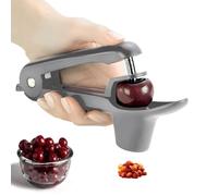 Cherry Pitter, Heavy-Duty Olive and Cherry Pitters Corer Tool with Space-Saving Lock Design, Multi-Function Cherries Stoner Seed Remover Tool for Making Cherry Jam (Black)