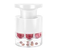 Cherry Pitter - Multi-Fruit Seed Remover, 7-Hole Push Button Design with Quick Release & Splatter Protector, Saving Time Kitchen Gadget for Red Dates Grapes Juice Dessert