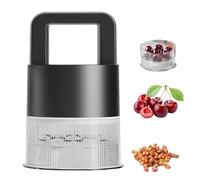 Cherry Pitter - Portable Push Type Kitchen Tool for Removing Cores | Stainless Steel Cherry Remover with Splash Guard Perfect for Jam Cake Olive Red Date Fruit Preparation Home Cooking