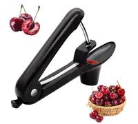 Cherry Pitter & Stoner Tool, Stainless Steel Rod Olive Pitter for Date Removal, Portable Hand-held Kitchen Fruit Corer with Push Type Seed Remover Press