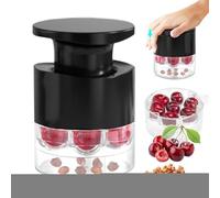 Cherry Pitter Tool, 7-Hole Portable Push-Down Cherries Seed Remover, Easy Squeeze Fruit Pitters Tool, Reusable Pit Cherries Seed Core, Save Time Quick Release Kitchen Gadget