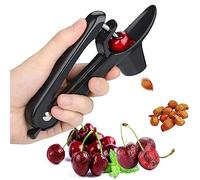 Cherry Pitter Tool, Heavy-Duty Stainless Steel Pitting Tool, Portable Cherries Corer Stoner Seed Tool with Lock Design, Fruit Pit Remover for Cherry Jam(Black)