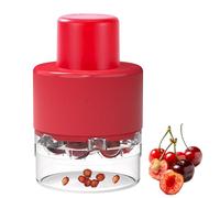 Cherry Pitter Tool ， Olive and Cherry Pitters Corer Remover with 7 Individual Holes, Fruit Pit Remover for Cherry, Multi-Function Cherries Stoner Seed Remover Tool for Making Cherry Jam (Red)