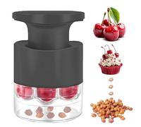 Cherry Pitter Tool Pit Remover, 7-Hole Cherry Pitter, 2025 New Quick Push Pull Multiple Cherries Seed Remover for Jam Making & Baking (Black)