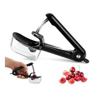 Cherry Pitter Tool with Storage Box, Olive Pitter Remover Pit with Stainless Steel Pitting Device for Cherries, Grapes, Cranberries, Jujubes