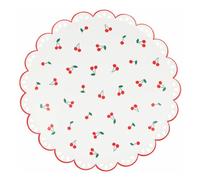 Cherry plates - Set of 8 White one size