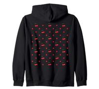 Cherry Polka Dot Pattern - Cute Retro Red Print Design Zip Hoodie