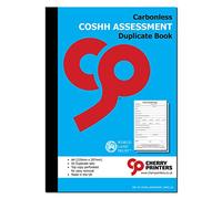 Cherry Printers Carbonless COSHH Assessment NCR Duplicate Book A4 50 Sets