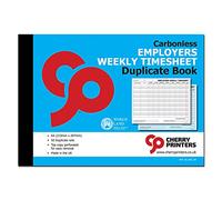 Cherry Printers Carbonless Employers Weekly Timesheet Duplicate Book A4 (210 x 297 millimetres)