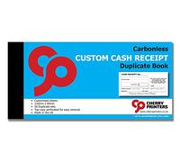 Cherry Printers Carbonless NCR **Custom** Cash Receipt Duplicate Book 210mm x 99mm 50 Sets **6PACK**
