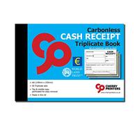 Cherry Printers Carbonless NCR Euro Cash Receipt Triplicate Book A6 50 Sets