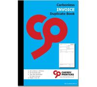 Cherry Printers Carbonless NCR Invoice Book | Duplicate Book | A4 | 50 Sets | **2 Pack** | Perfect for The self-Employed, Small and Larger Businesses