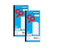 Cherry Printers Carbonless NCR Receipt Duplicate Book | 140mm x 297mm | 200 Receipts per Book | Numbered | 50 Sets | 2 Pack
