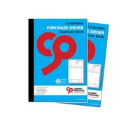 Cherry Printers | Carbonless Purchase Order Duplicate Book A4 | 2 Part NCR Order Book | 50 Duplicate Sets | Perforated Top Copy | Business Purchase Order Forms for Office & Self Employed **2 Pack**