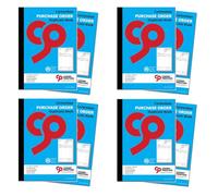 Cherry Printers | Carbonless Purchase Order Duplicate Book A4 | 2 Part NCR Order Book | 50 Duplicate Sets | Perforated Top Copy | Business Purchase Order Forms for Office & Self Employed **8 Pack**