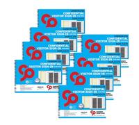 Cherry Printers | Confidential Visitor Sign in Book with CAR REG | A4 Duplicate 50 Sets | NCR Visitor Logbook | GDPR Visitor Book Reception Sign in Sheet Register | Visitor Record Book UK **8 Pack**