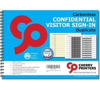 Cherry Printers | Confidential Visitor Sign in Duplicate Wiro | 50 Pack