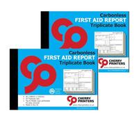 Cherry Printers | First Aid Report Book | Triplicate | A5 | 2 Pack