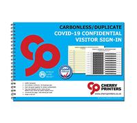 Cherry Printers GDPR Compliant Confidential Visitor Sign In for COVID-19 Duplicate Book A4 50 Sets
